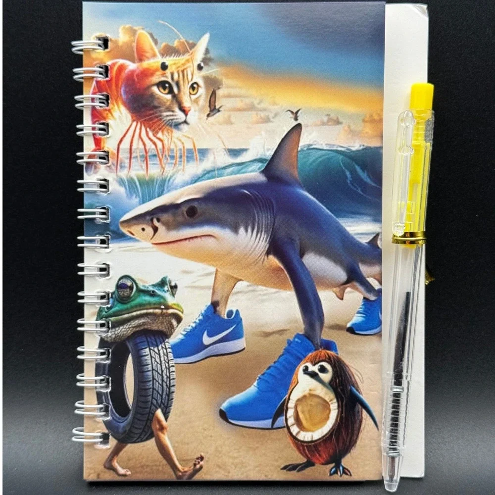 Brainrot Aesthetic Spiral Notepad w/ Pen Funny‎ Gift - New